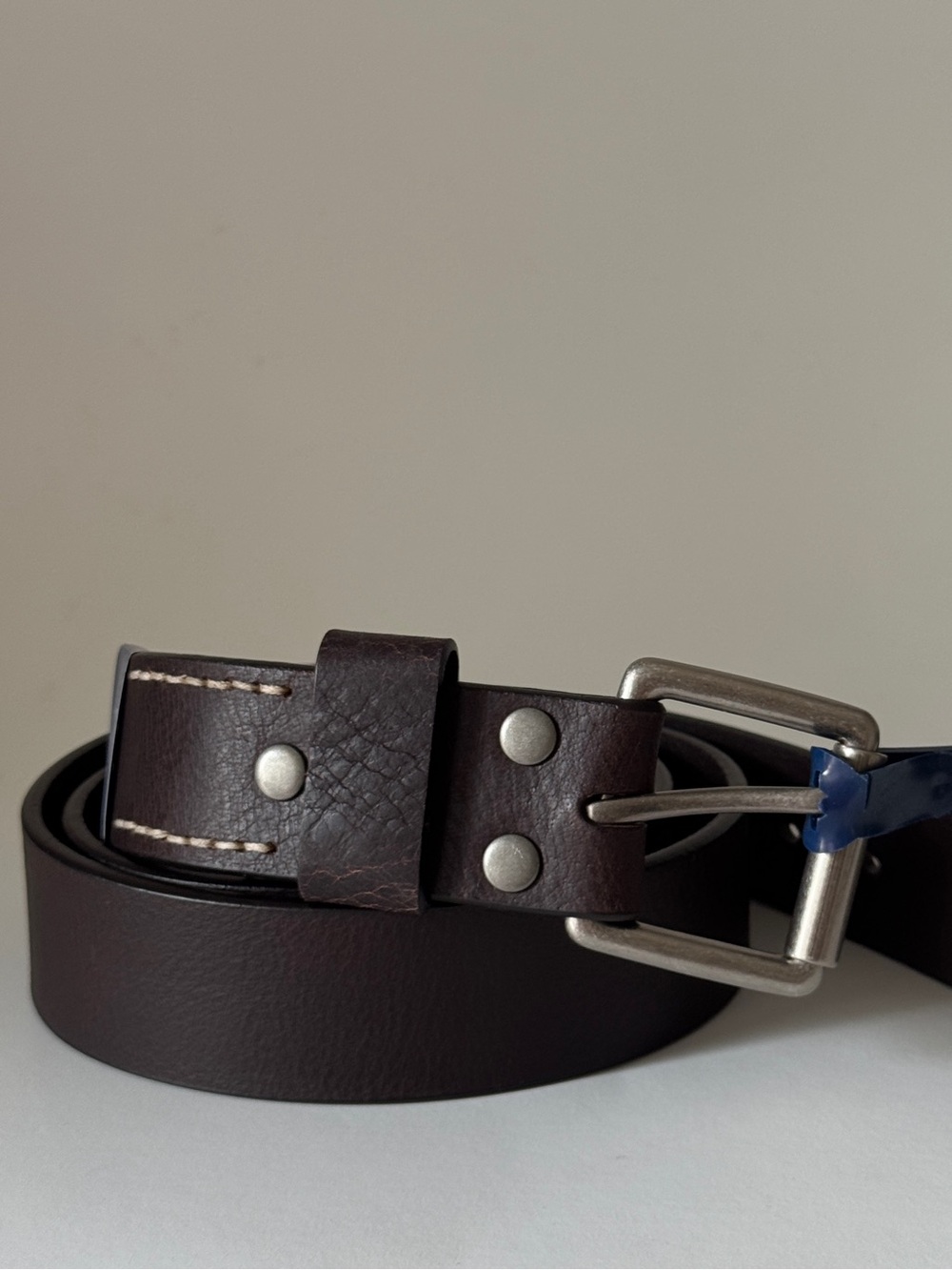 George Men’s Brown Leather Casual Belt XL 42-44 NWT